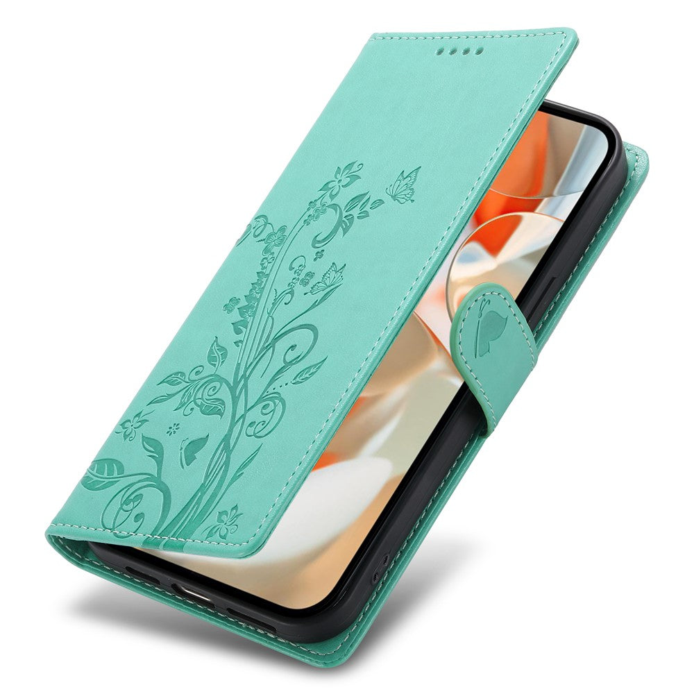 Pixel 9 Pro XL Wallet-Hülle – Schmetterling & Blumen Design