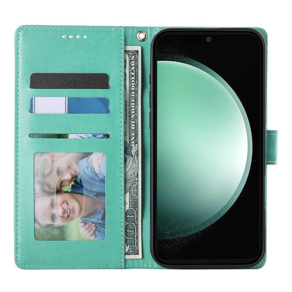 Galaxy S25 FE Wallet-Hülle – Schmetterling & Blumen Design