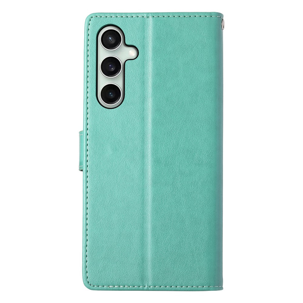 Galaxy S25 FE Wallet-Hülle – Schmetterling & Blumen Design