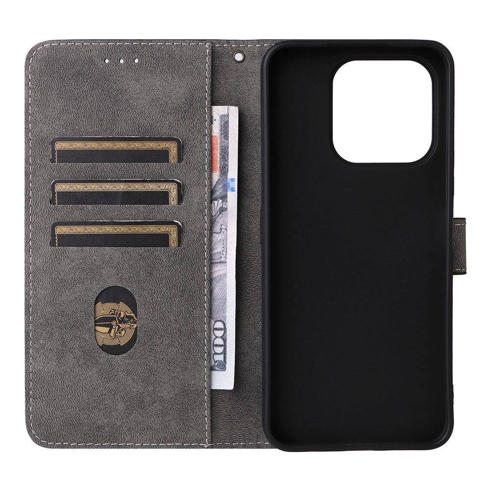 For Honor X6c 4G Case Wallet RFID Blocking PU Leather Phone Cover Stand with Strap
