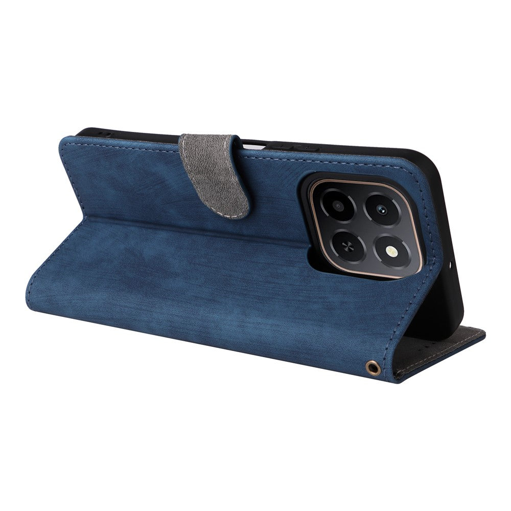 For Honor X6c 4G Case Wallet RFID Blocking PU Leather Phone Cover Stand with Strap