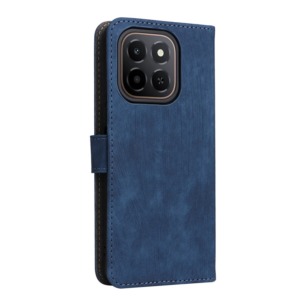 For Honor X6c 4G Case Wallet RFID Blocking PU Leather Phone Cover Stand with Strap