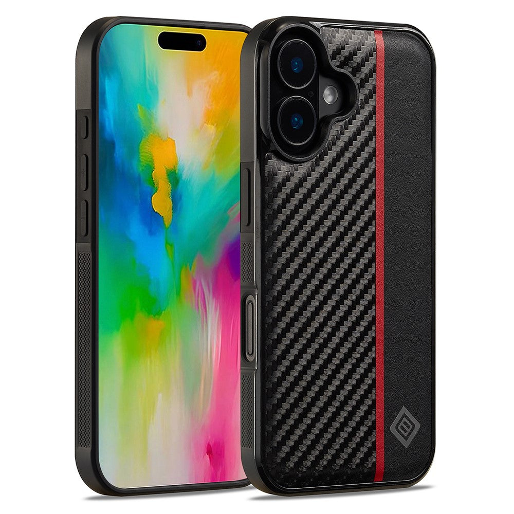 iPhone 17 Stoßfeste Hülle - Carbonfaser-Optik