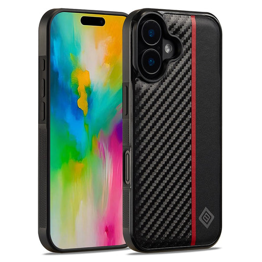 iPhone 17 Stoßfeste Hülle - Carbonfaser-Optik