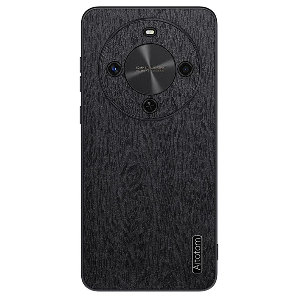 Honor Magic8 Lite 5G / X9d 5G / X70 5G Handyhülle – Aus lederbeschichtetem PC+TPU, mit Holzmaserung