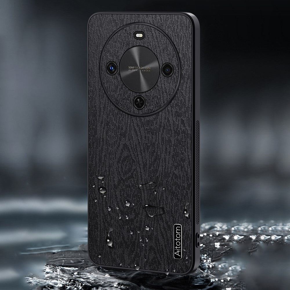 Honor Magic8 Lite 5G / X9d 5G / X70 5G Handyhülle – Aus lederbeschichtetem PC+TPU, mit Holzmaserung