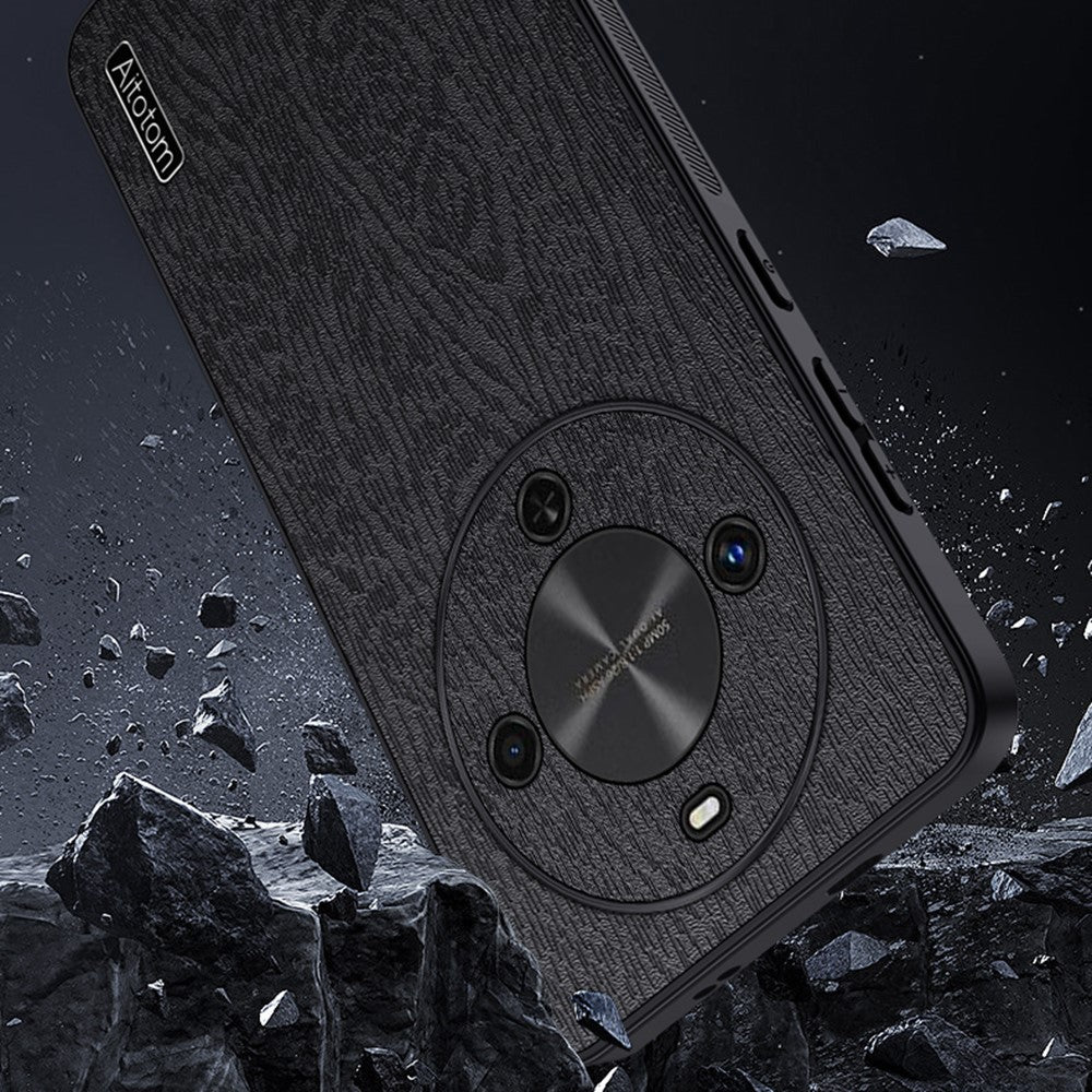Honor Magic8 Lite 5G / X9d 5G / X70 5G Handyhülle – Aus lederbeschichtetem PC+TPU, mit Holzmaserung