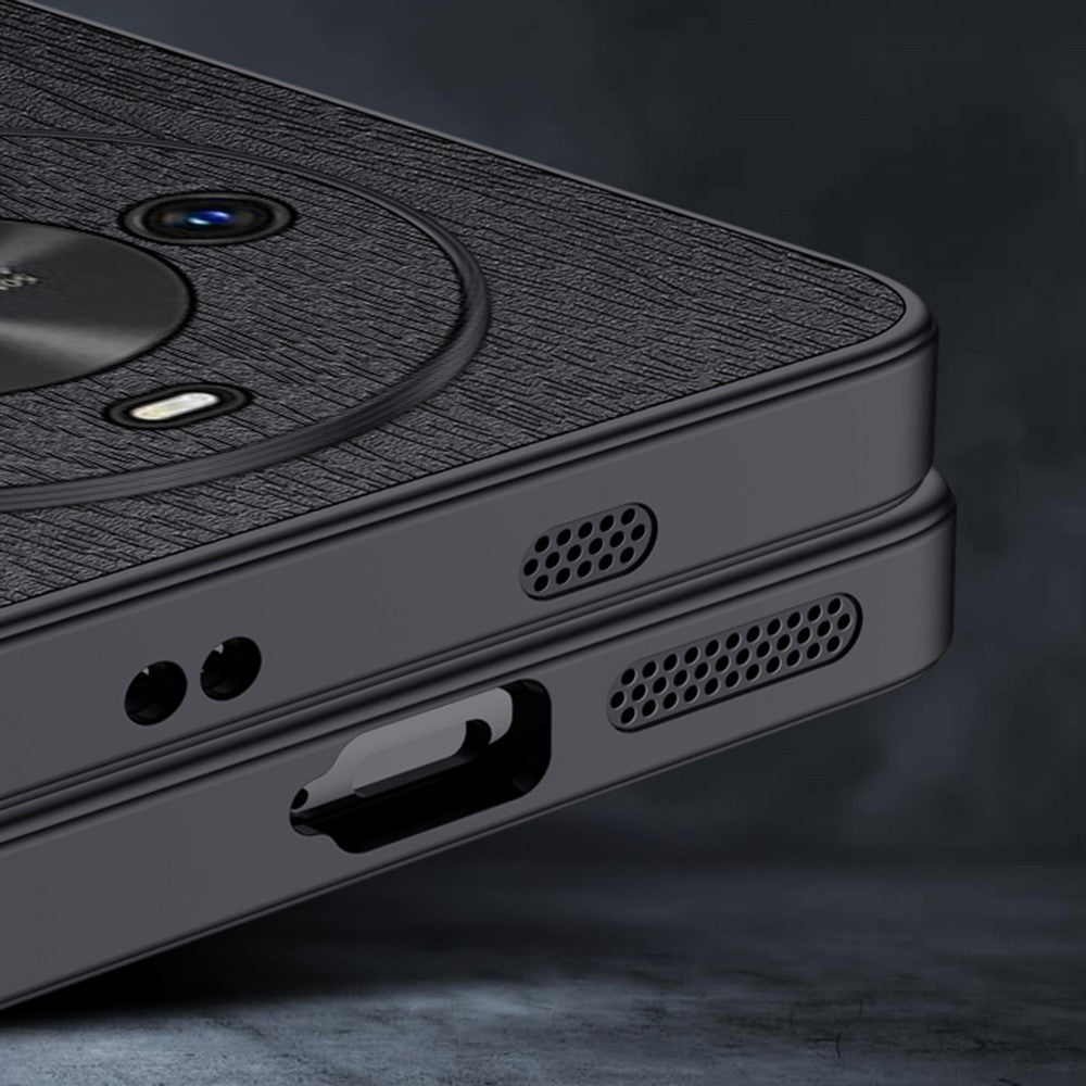 Honor Magic8 Lite 5G / X9d 5G / X70 5G Handyhülle – Aus lederbeschichtetem PC+TPU, mit Holzmaserung