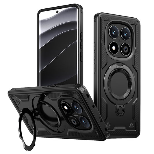 For Xiaomi Poco X7 5G / Redmi Turbo 4 Pro 5G Case Magnetic Case Military Protection PC + TPU Kickstand Phone Cover