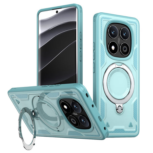 For Xiaomi Poco X7 5G / Redmi Turbo 4 Pro 5G Case Magnetic Case Military Protection PC + TPU Kickstand Phone Cover
