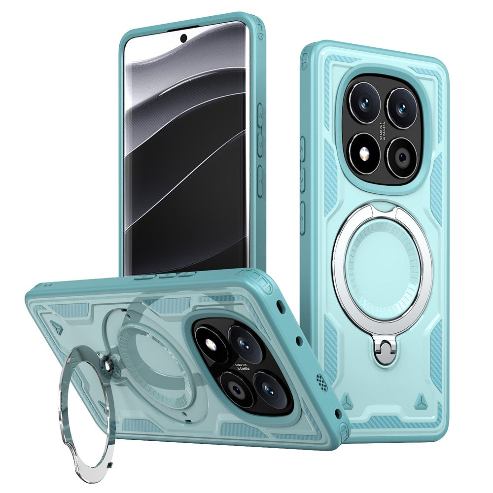 For Xiaomi Poco X7 5G / Redmi Turbo 4 Pro 5G Case Magnetic Case Military Protection PC + TPU Kickstand Phone Cover