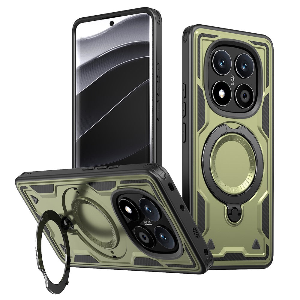 For Xiaomi Poco X7 5G / Redmi Turbo 4 Pro 5G Case Magnetic Case Military Protection PC + TPU Kickstand Phone Cover