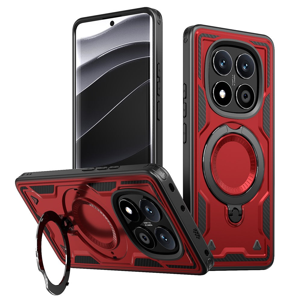 For Xiaomi Poco X7 5G / Redmi Turbo 4 Pro 5G Case Magnetic Case Military Protection PC + TPU Kickstand Phone Cover