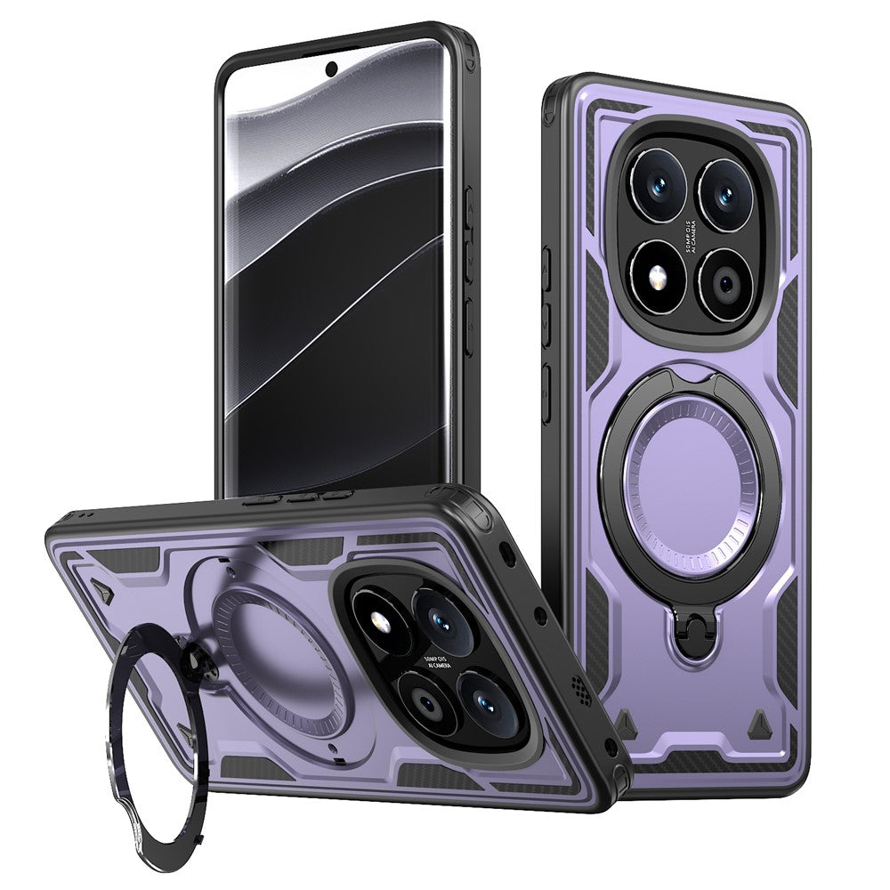For Xiaomi Poco X7 5G / Redmi Turbo 4 Pro 5G Case Magnetic Case Military Protection PC + TPU Kickstand Phone Cover