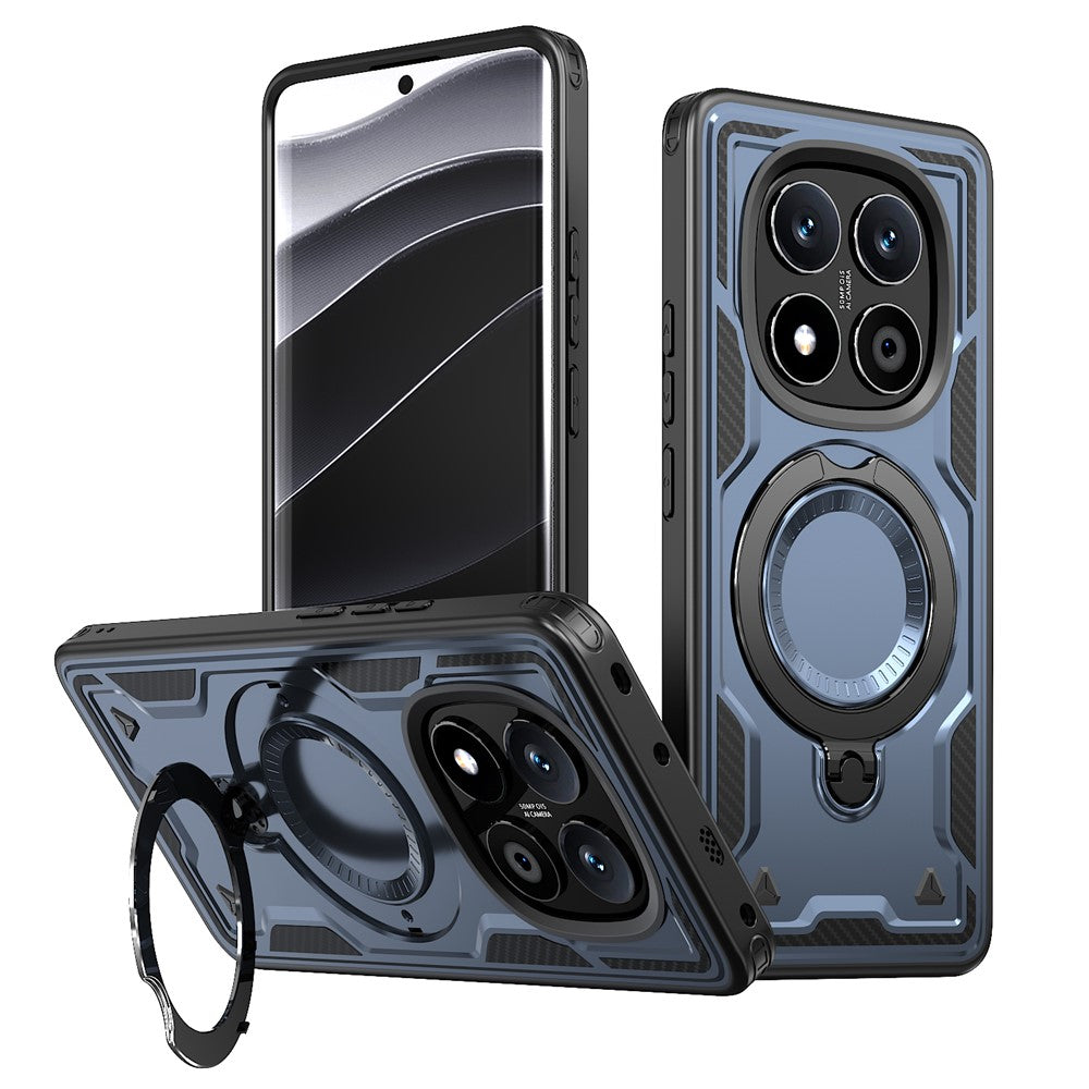 For Xiaomi Poco X7 5G / Redmi Turbo 4 Pro 5G Case Magnetic Case Military Protection PC + TPU Kickstand Phone Cover