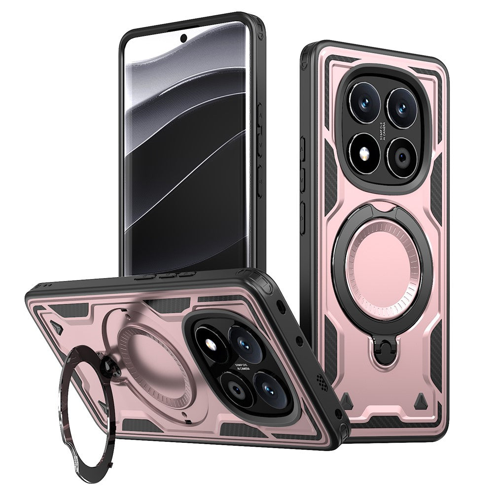 For Xiaomi Poco X7 5G / Redmi Turbo 4 Pro 5G Case Magnetic Case Military Protection PC + TPU Kickstand Phone Cover