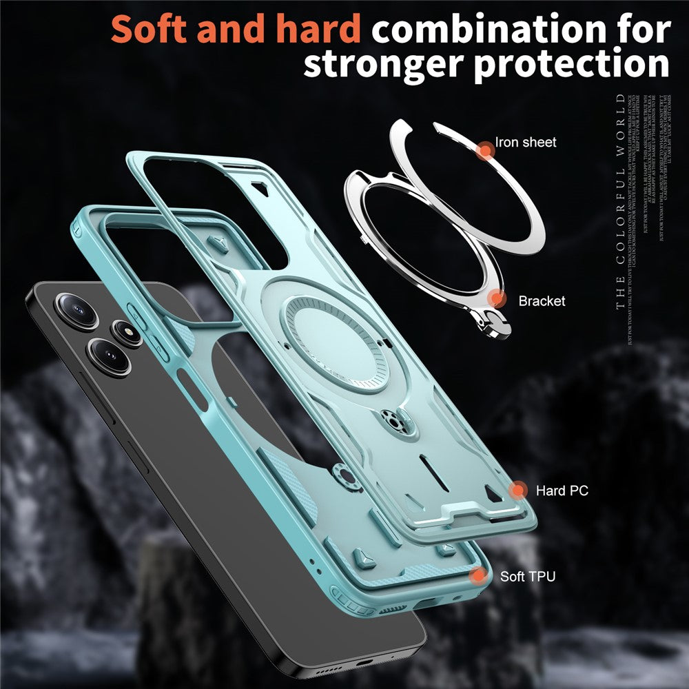 Magnetic Case For Xiaomi Redmi 13 4G / 5G / Redmi 12 4G / 5G (Global) / Note 13R 5G / Note 12R 5G / Poco M6 4G / M6 Pro 5G / M6 Plus 5G Phone Cover
