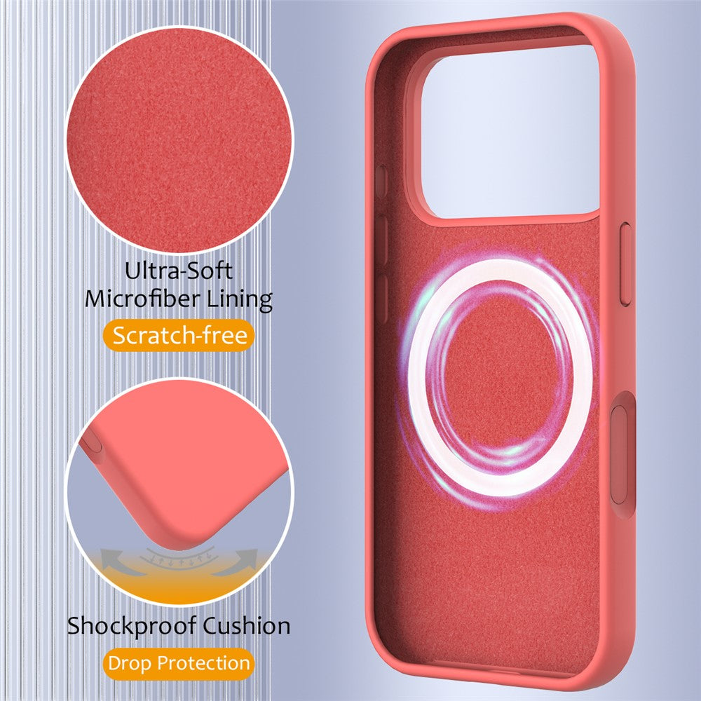 iPhone 17 Pro Magnetische Silikonhülle – Stoßfest