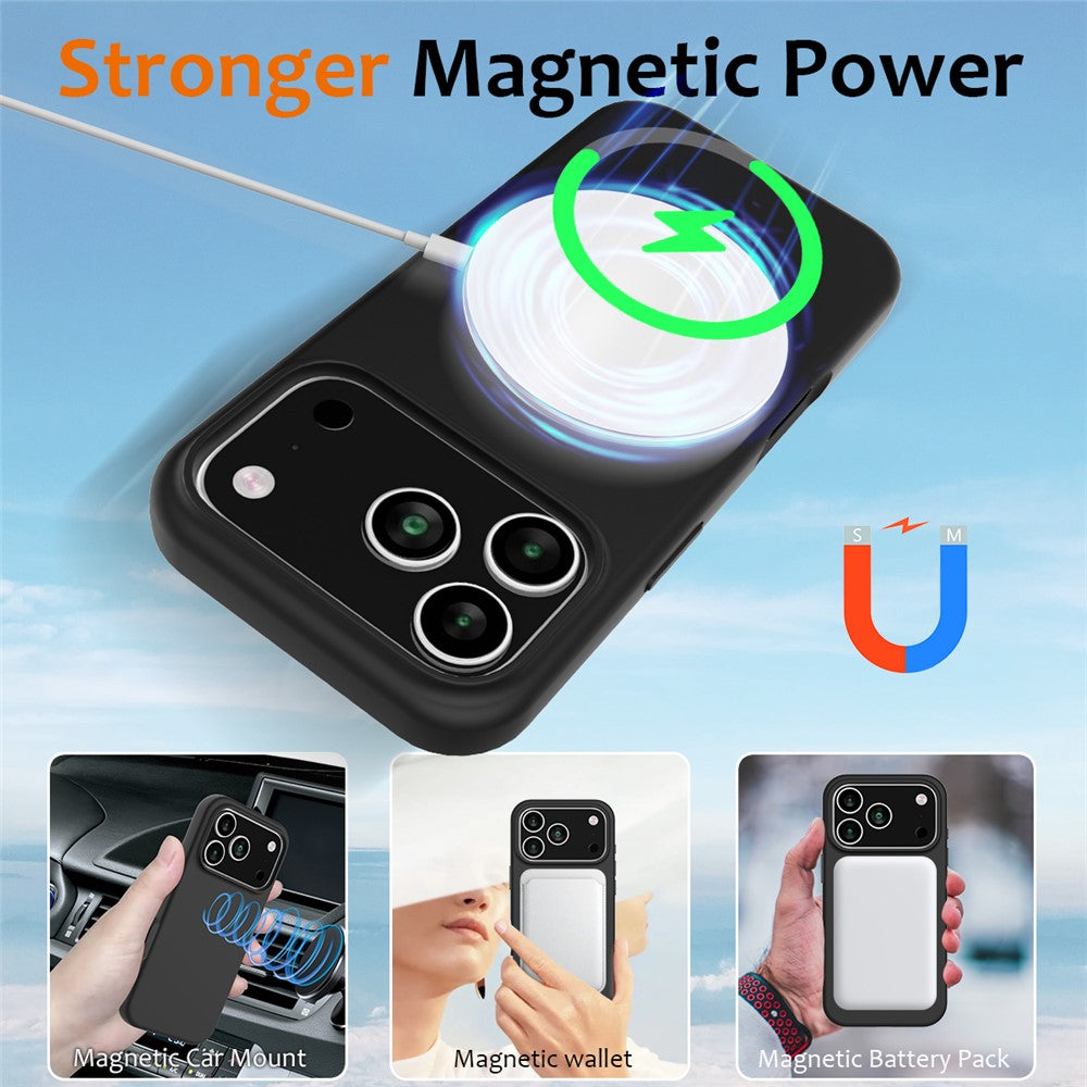 iPhone 17 Pro Max Magnetische Silikonhülle – Stoßfest