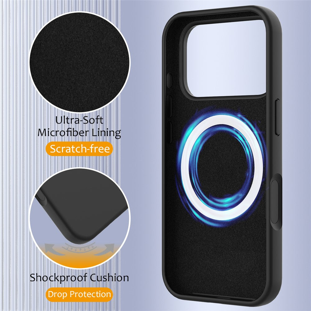iPhone 17 Pro Max Magnetische Silikonhülle – Stoßfest