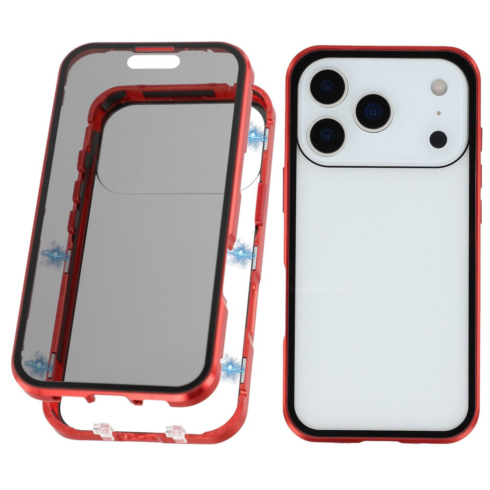iPhone 17 Pro Anti-Spy-Hülle – mit Metallrahmen & gehärtetem Glas