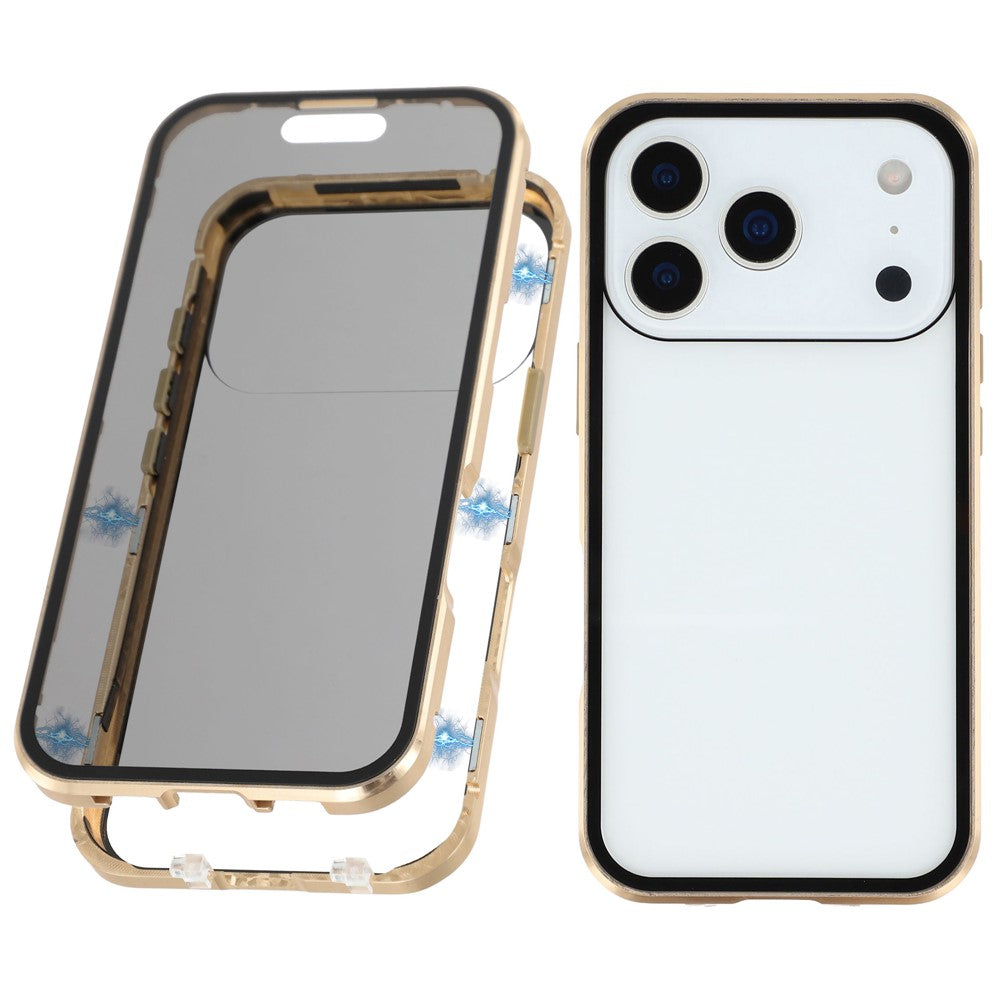 iPhone 17 Pro Anti-Spy-Hülle – mit Metallrahmen & gehärtetem Glas