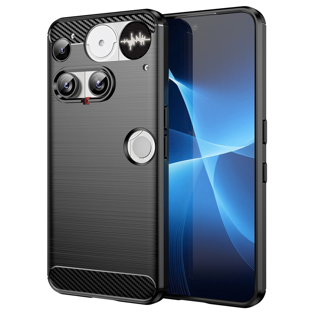 For Nothing Phone (3) 5G Case Protective Phone Cover Carbon Fiber Texture Brushed
