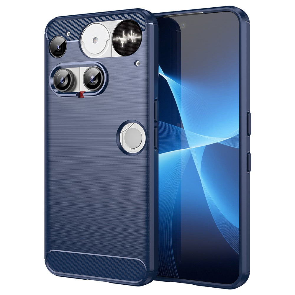 For Nothing Phone (3) 5G Case Protective Phone Cover Carbon Fiber Texture Brushed