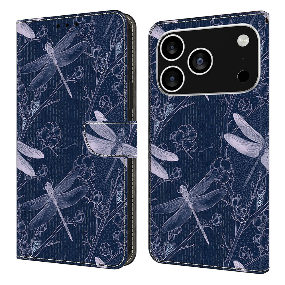 For iPhone 18 Pro / 17 Pro Wallet Case Pattern Printing PU Leather Flip Stand Phone Cover
