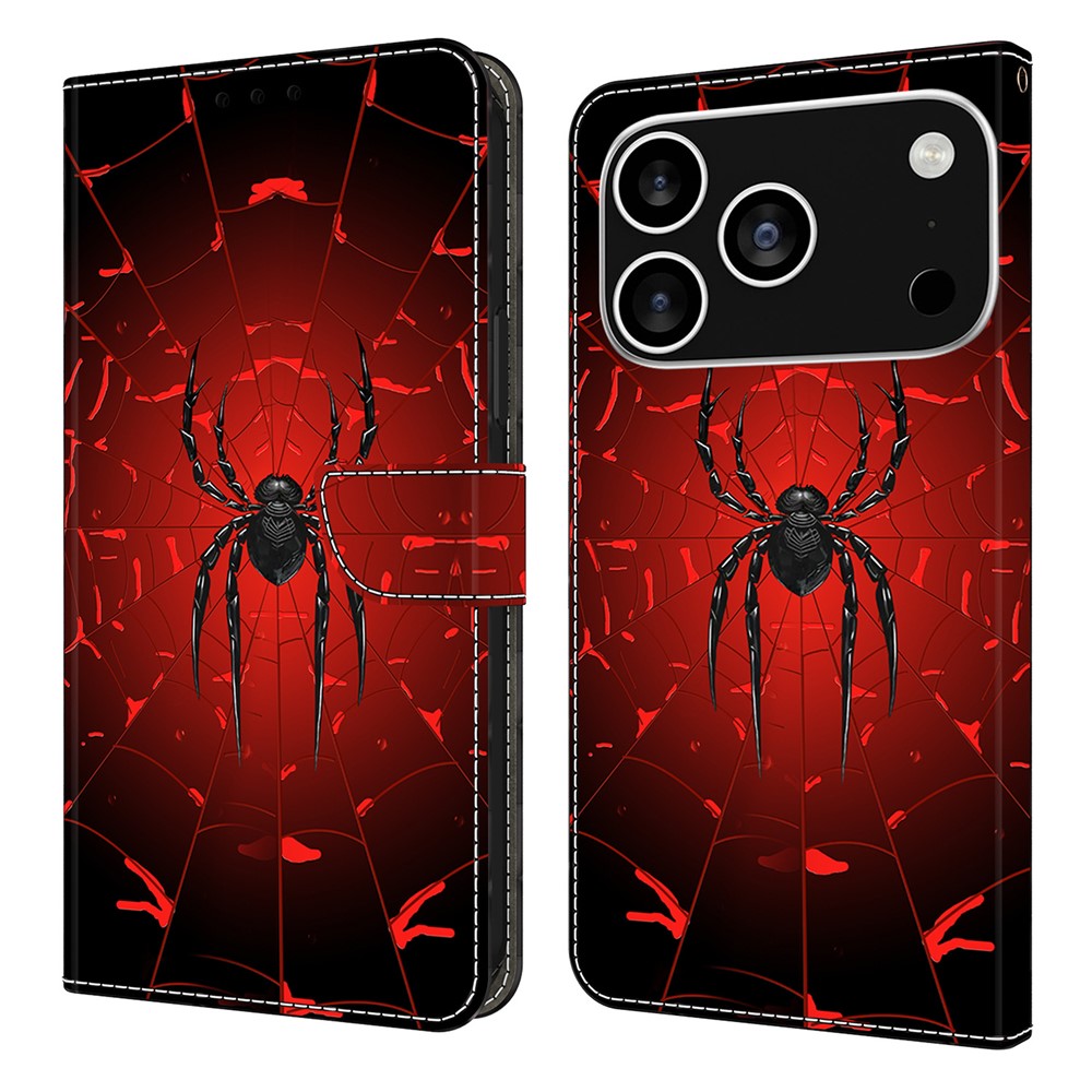 For iPhone 18 Pro / 17 Pro Wallet Case Pattern Printing PU Leather Flip Stand Phone Cover