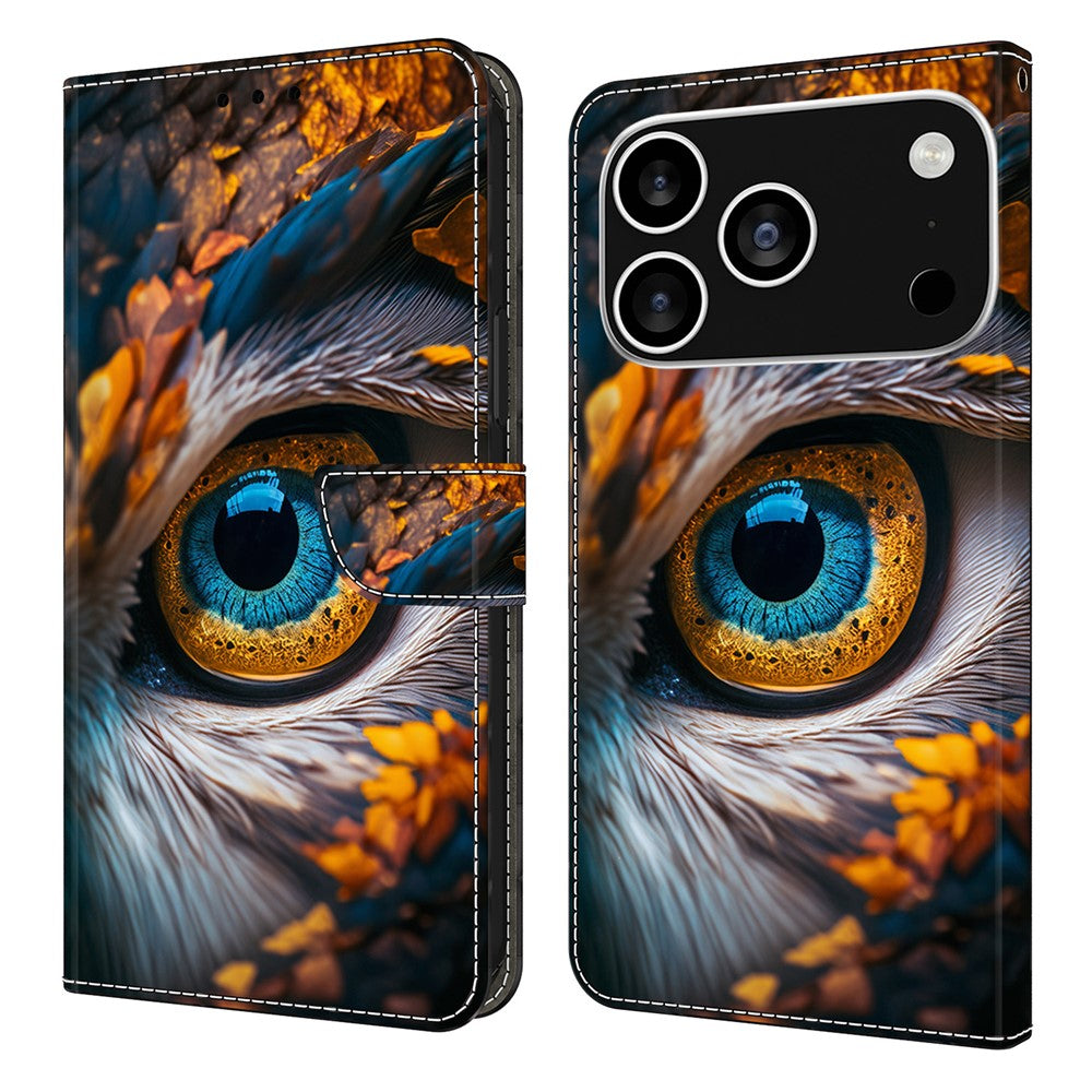 For iPhone 18 Pro Max / 17 Pro Max Wallet Case Pattern Printing PU Leather Flip Stand Phone Cover
