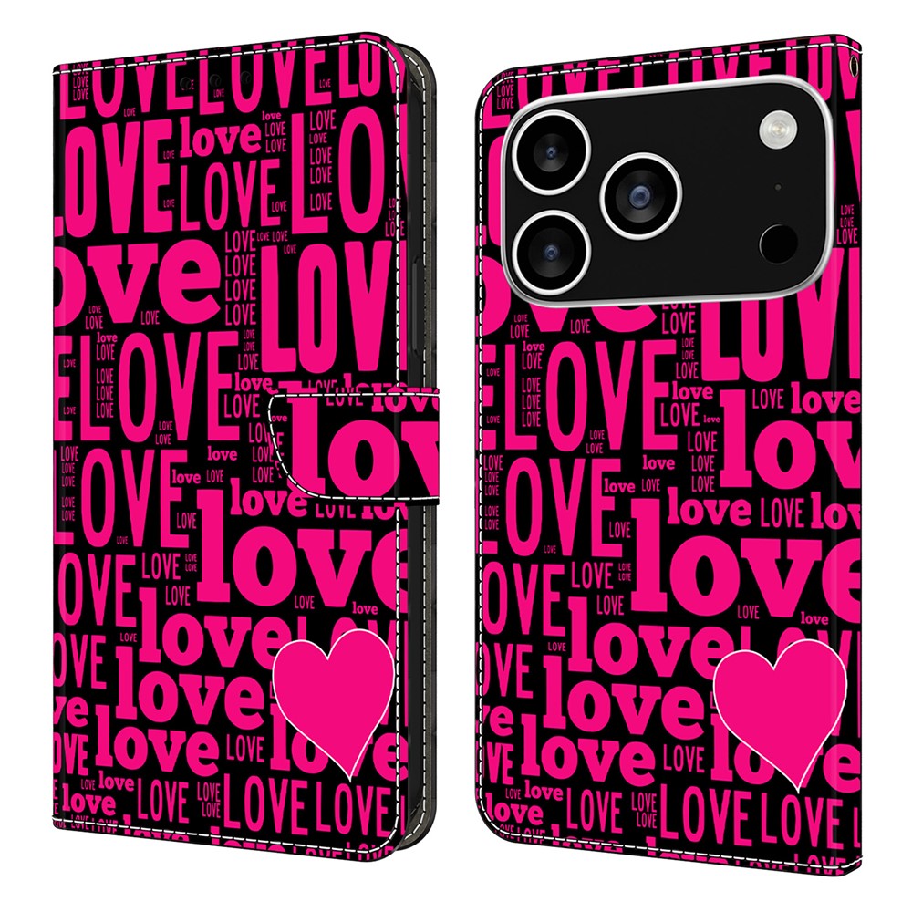 For iPhone 18 Pro Max / 17 Pro Max Wallet Case Pattern Printing PU Leather Flip Stand Phone Cover
