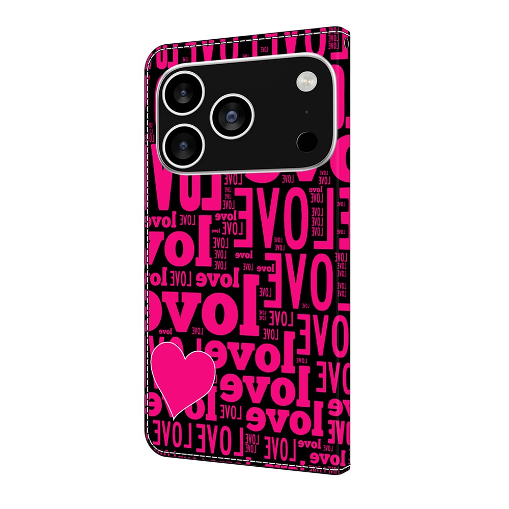 For iPhone 18 Pro Max / 17 Pro Max Wallet Case Pattern Printing PU Leather Flip Stand Phone Cover