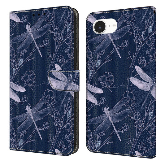 For iPhone 17e / 16e Wallet Case Pattern Printing PU Leather Flip Stand Phone Cover