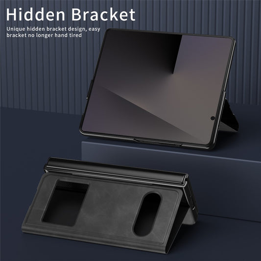 Galaxy Z Fold7 5G – Handyhülle aus Kunststoff und PU-Leder, mit Ständer
