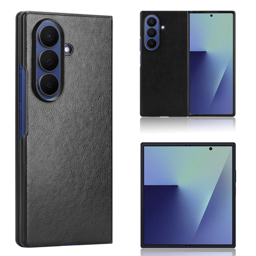 Galaxy Z Fold7 5G Schutzhülle – mit Litchi-Leder-Beschichtung