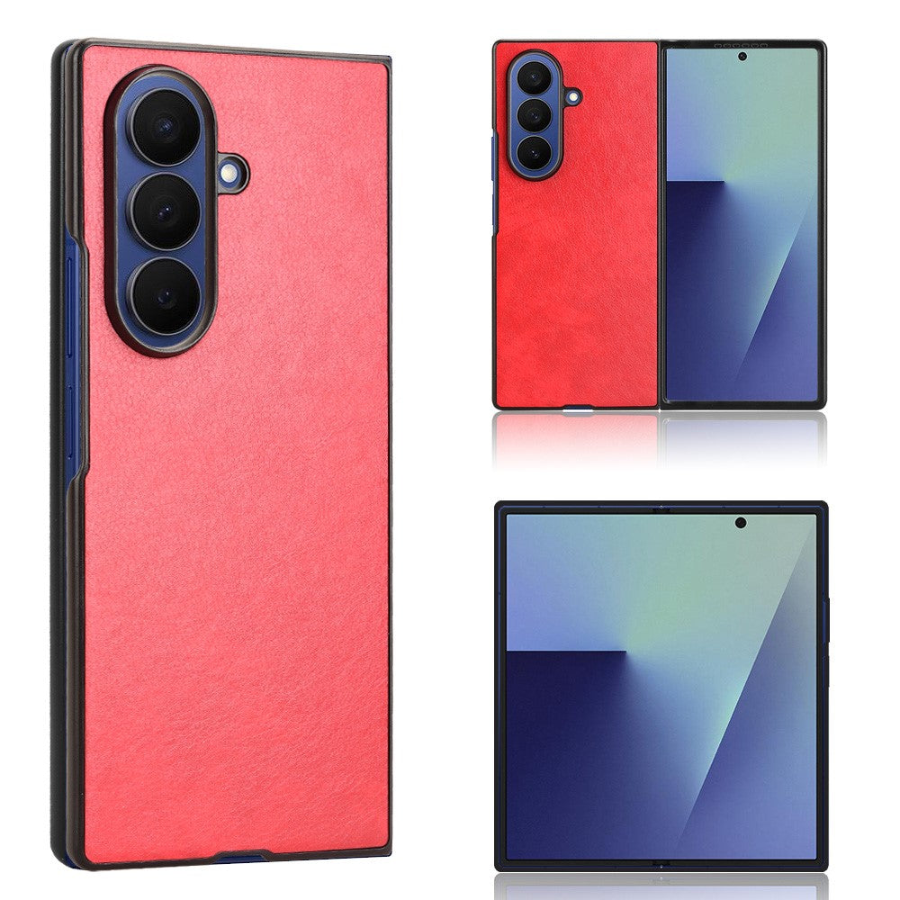Galaxy Z Fold7 5G Schutzhülle – mit Litchi-Leder-Beschichtung