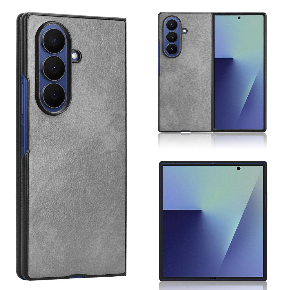 Galaxy Z Fold7 5G Schutzhülle – mit Litchi-Leder-Beschichtung
