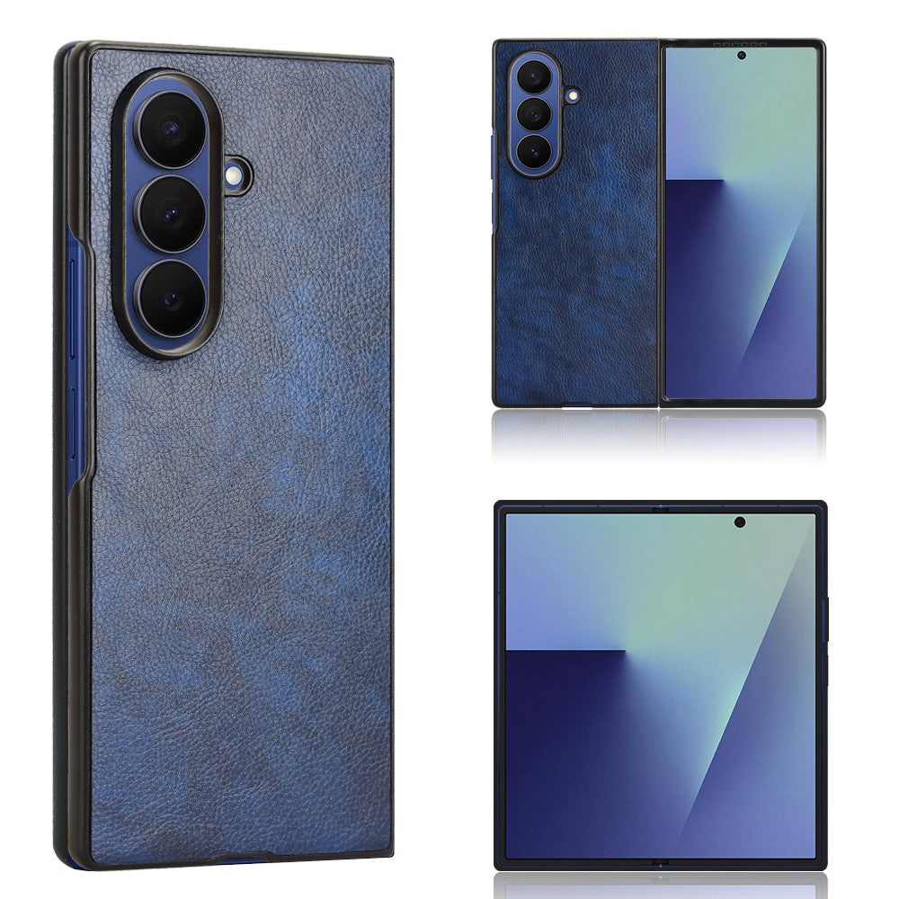 Galaxy Z Fold7 5G Schutzhülle – mit Litchi-Leder-Beschichtung