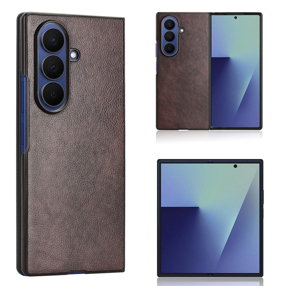Galaxy Z Fold7 5G Schutzhülle – mit Litchi-Leder-Beschichtung