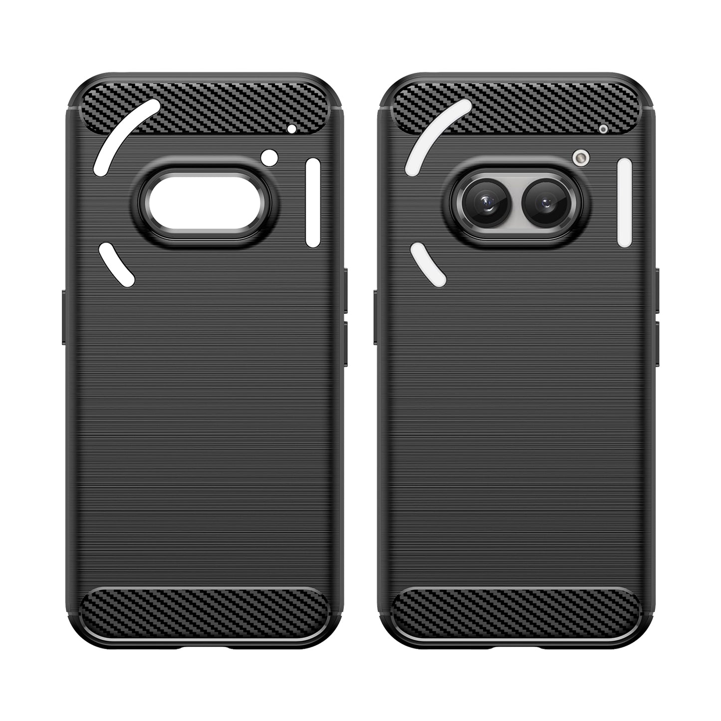 Nothing Phone (2a) Transparente Handyhülle – Mit gehärtetem Glas, LS-Serie, aus TPU mit gebürsteter Textur