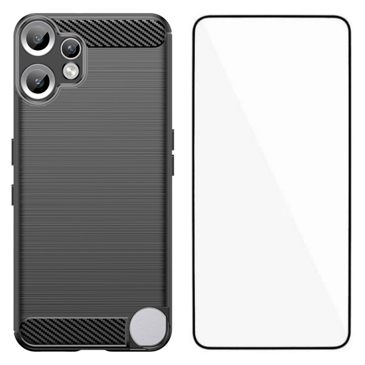 Nothing CMF Phone 2 Pro Transparente Handyhülle – Mit gehärtetem Glas, LS-Serie, aus TPU mit gebürsteter Textur