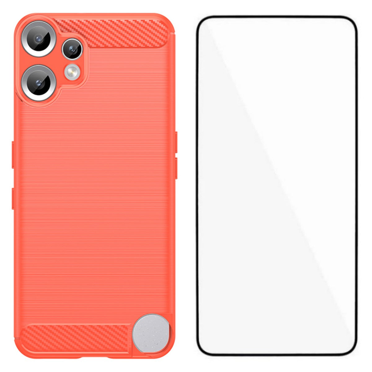 Nothing CMF Phone 2 Pro Transparente Handyhülle – Mit gehärtetem Glas, LS-Serie, aus TPU mit gebürsteter Textur