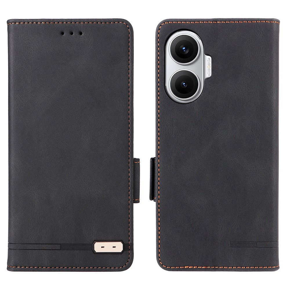 For Xiaomi Poco F7 5G / Redmi Turbo 4 Pro 5G Case Leather Wallet Flip Phone Cover with Hardware Decor