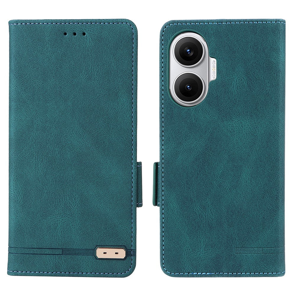 For Xiaomi Poco F7 5G / Redmi Turbo 4 Pro 5G Case Leather Wallet Flip Phone Cover with Hardware Decor