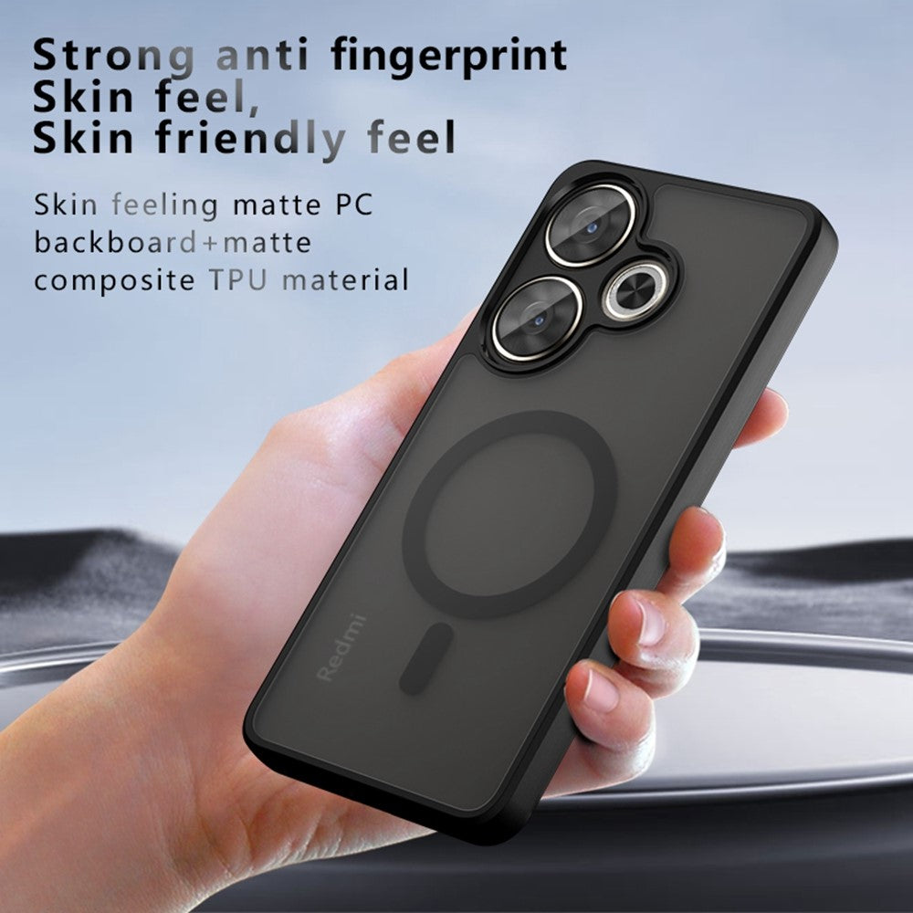 Magnetic Case for Xiaomi Poco F6 5G  /  Turbo 3 5G Matte Skin Touch Phone Cover