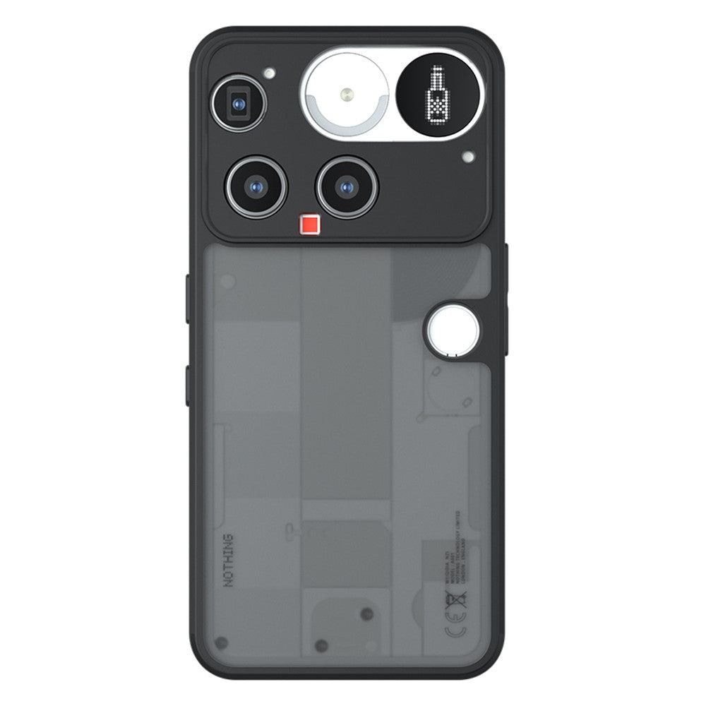 Nothing Phone (3) 5G Handyhülle – Aus TPU + PC, matte Handy-Rückseite, Transparent Schwarz