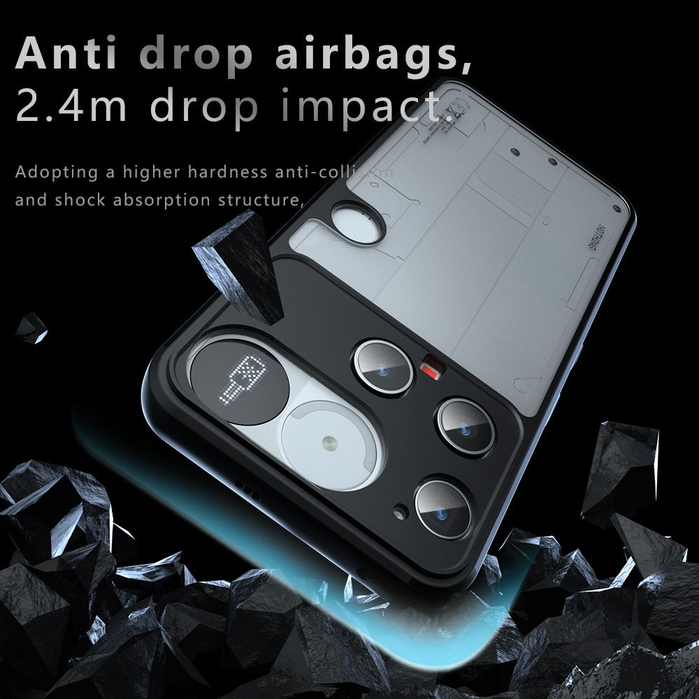 Nothing Phone (3) 5G Handyhülle – Aus TPU + PC, matte Handy-Rückseite, Transparent Schwarz
