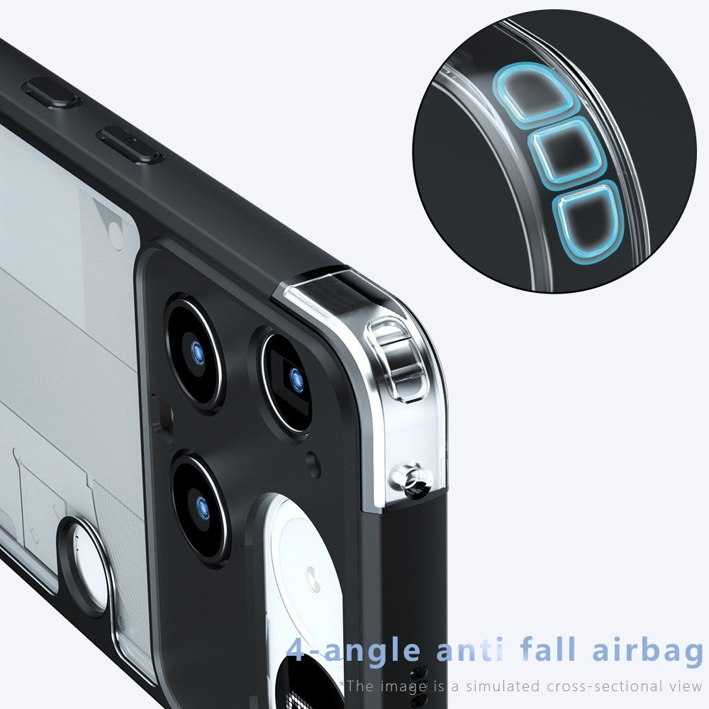 Nothing Phone (3) 5G Handyhülle – Aus TPU + PC, matte Handy-Rückseite, Transparent Schwarz