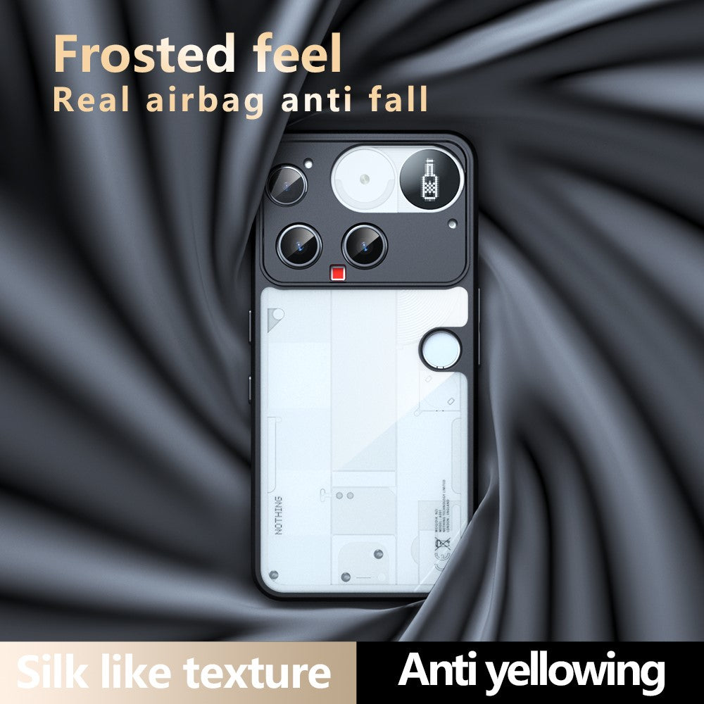 Nothing Phone (3) 5G Handyhülle – Aus TPU + PC, matte Handy-Rückseite, Transparent Schwarz